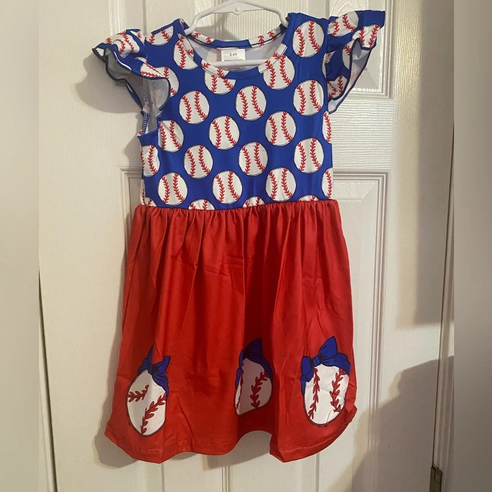 New Girl’s Baseball Dress